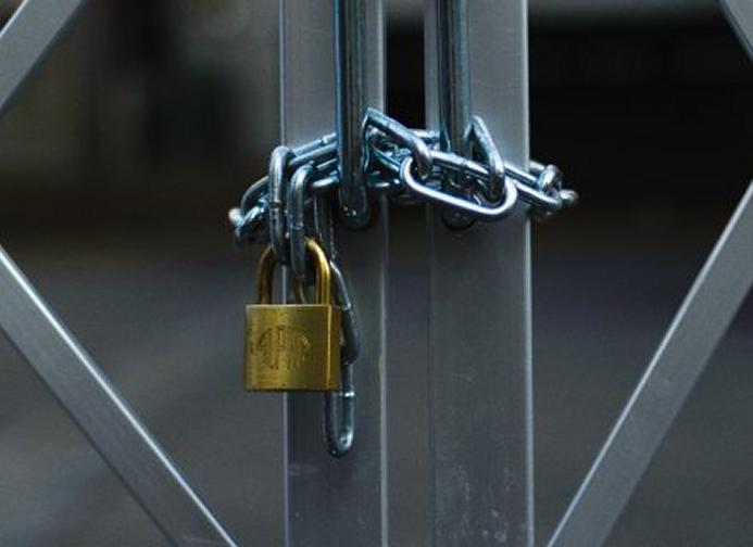 locked gate for security